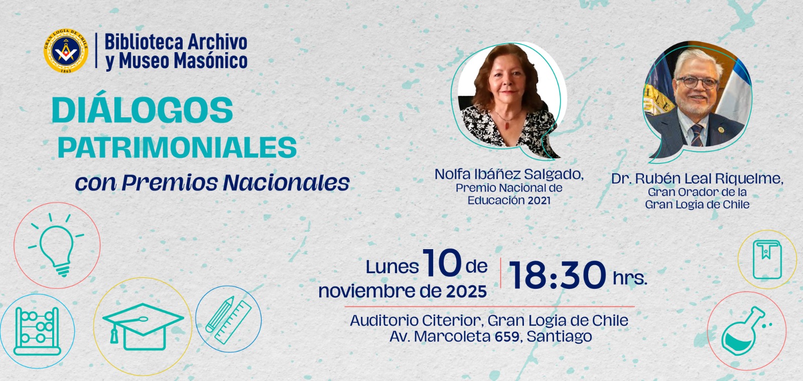 Diálogos Patrimoniales BAM: Premio Nacional de Educación y Gran Orador conversan sobre educación